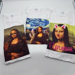 Mona Lisa Remix Collection – The Funniest Art Mashup Tees (Set of 3)